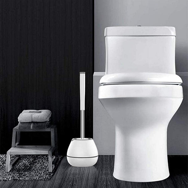 Brosse Toilette Silicone Plate Paquet de 2, Brosse WC et Supports, Balai WC  Mural, GU.B/bon Brosse WC en silicone noir + blanc
