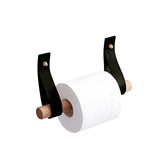 Porte-Rouleau-Papier-Toilette-Bois-Lasso-de-Cuir-Design-couleur-Noir-Bois-clair-Fond-Blanc-lepetitcoindesign.com