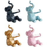 Porte-Rouleau-Papier-Toilette-Sur-Pied-Elephant-Origami-Design-4-couleurs-Bleu-Marbre-Bleu-Ciel-Or-Rose-Fond-blanc-lepetitcoindesign.com