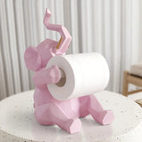 Derouleur-Porte-Rouleau-Papier-Toilette-Sur-Pied-Elephant-Origami-Design-couleur-Rose-1-lepetitcoindesign.com