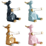 Porte-Rouleau-Papier-Toilette-Sur-Pied-Caribou-Origami-Design-4-couleurs-Bleu-Marbre-Bleu-Ciel-Or-Rose-Fond-blanc-lepetitcoindesign.com