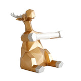Derouleur-Rouleau-Papier-Toilette-Sur-Pied-Caribou-Origami-Design-couleur-Or-Fond-blanc-lepetitcoindesign.com