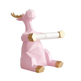 Support-Rouleau-Papier-Toilette-Sur-Pied-Caribou-Origami-Design-couleur-Rose-Fond-blanc-lepetitcoindesign.com