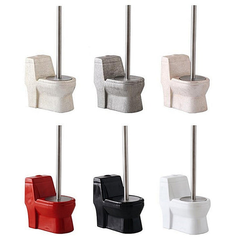 Balai-Brosse-WC-Originale-Céramique-My-Little-Toilet-6-couleurs-Rouge-Noir-Blanc-beige-Gris-Rose-Fond-blanc-lepetitcoindesign.com