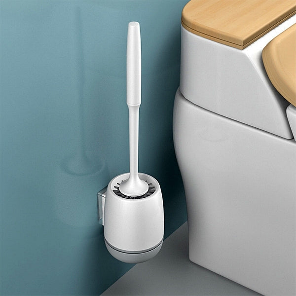Brosse WC avec support en résine Gris effet pierre - Accessoires de WC -  Décomania