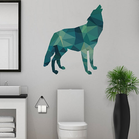 Deco-murale-toilette-loup-origami-scandinave