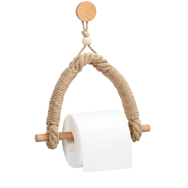 Porte Papier Toilette Mural En Bois Vintage - Avec étagères, Support Rouleau Et Rangement Pour Salle De Bain Ou Cuisine
