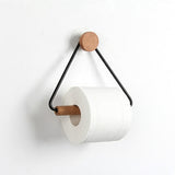 Porte-Rouleau-Papier-Toilette-Design-Art-Scandinave-Bois-Metal-Triangle-Geometrique-couleur-Noir-3/4-lepetitcoindesign.com
