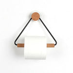 Porte-Rouleau-Papier-Toilette-Design-Art-Scandinave-Bois-Metal-Triangle-Geometrique-couleur-Noir-Face-lepetitcoindesign.com