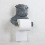 Porte-Rouleau-Papier-Toilette-Design-Bulldog-couleur-Gris-presentation-profil-droit-lepetitcoindesign.com