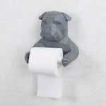 Porte-Rouleau-Papier-Toilette-Design-Bulldog-couleur-Gris-presentation-profil-gauche-lepetitcoindesign.com