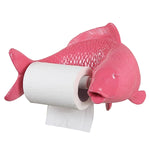 Porte-Rouleau-Papier-Toilette-Design-Carpe-Koi-couleur-Rose-Fond-blanc-lepetitcoindesign.com