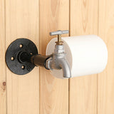 Porte-Rouleau-Papier-Toilette-Industriel-Robinet-Design-Tuyaux-couleur-Noir-Gris-Presentation-Profil-droit-lepetitcoindesign.com