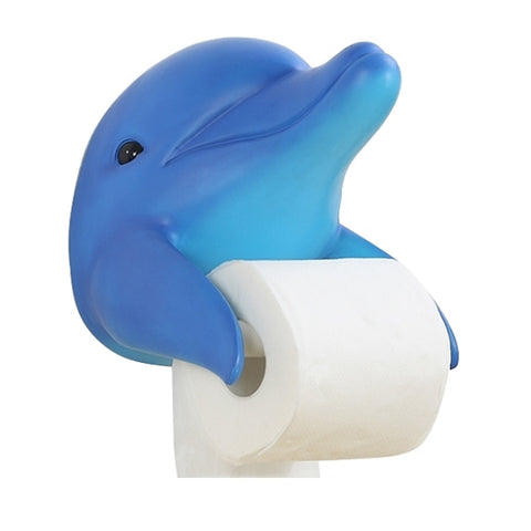Porte-Rouleau-Papier-Toilette-Original-Dauphin-couleur-Bleu-Fond-Blanc-lepetitcoindesign.com