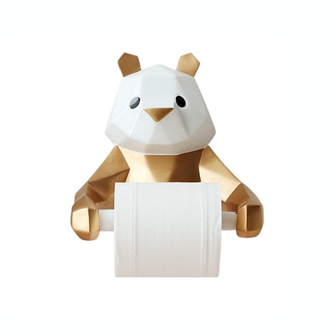 Porte-Papier-Toilette-Panda-couleur-or-et-blanc