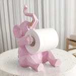 Derouleur-Porte-Rouleau-Papier-Toilette-Sur-Pied-Elephant-Origami-Design-couleur-Rose-1-lepetitcoindesign.com