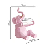 Support-Porte-Rouleau-Papier-Toilette-Sur-Pied-Elephant-Origami-Design-couleur-Rose-Dimensions-lepetitcoindesign.com