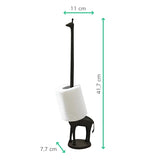Porte-Papier-Toilette-Sur-Pied-Statuette-Girafe-Fonte-Design-couleur-Noir-Dimensions-lepetitcoindesign.com